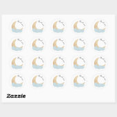Slaapmaan Schattige dank u Ronde Sticker (Vel)