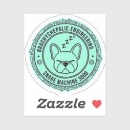 Slaapmachine 3000 Franse Bulldog Tech Grappige Hon Sticker