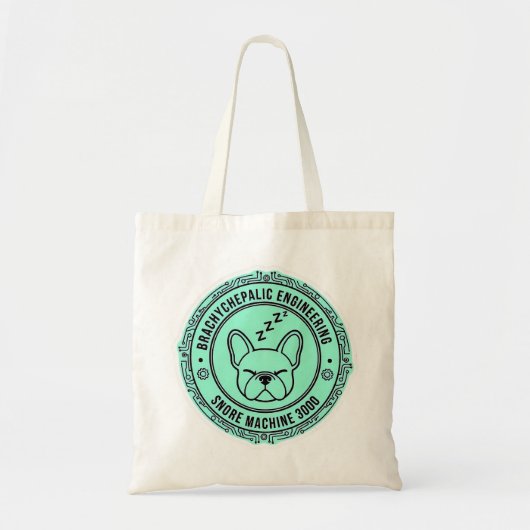 Slaapmachine 3000 Franse Bulldog Tech Grappige Hon Tote Bag (Voorkant)