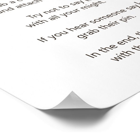 Slaapmachine met een "Baby"-schoeisel Poster (Hoek)