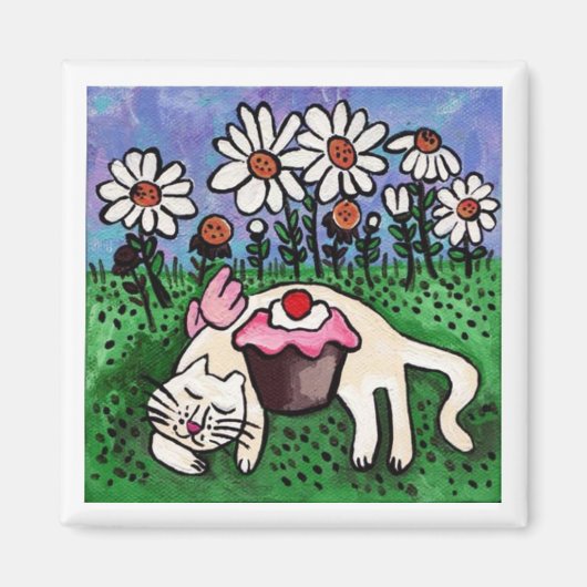 Slaapmagneet Kat Angel Magneet (Voorkant)