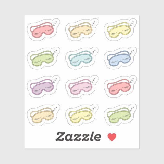 Slaapmasker Beauty Nap Herinnering Bujo Planner Sticker (Vel)