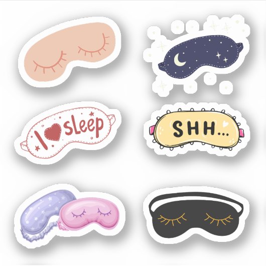Slaapmasker Stickers (Voorkant)