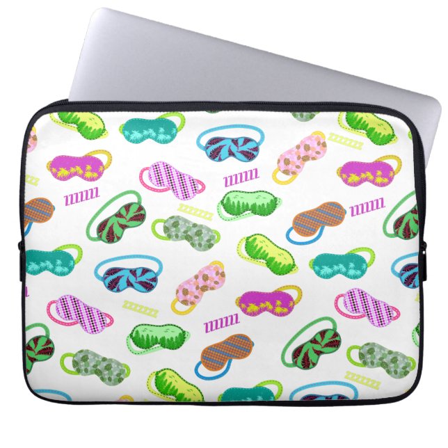 Slaapmaskerpatroon Laptop Sleeve (Voorkant)