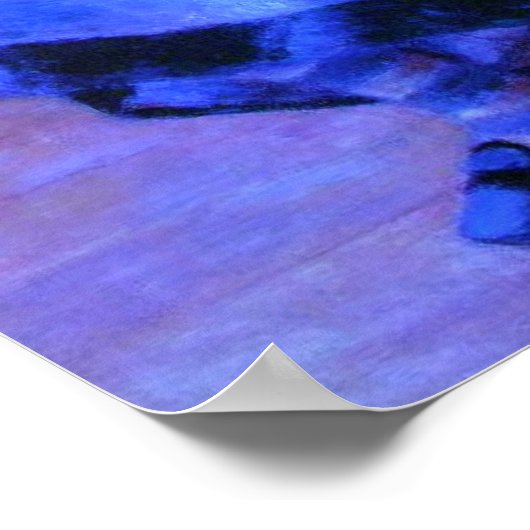 Slaapmeisje en kat poster (Hoek)