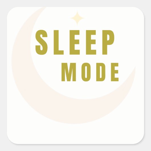 Slaapmodus Maan & Ster Sticker (Voorkant)