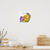 Slaapmoment met de kat. poster (Keuken)