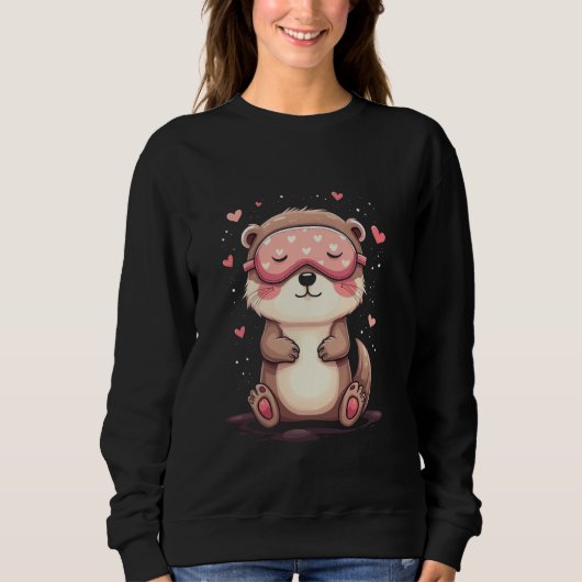 Slaapmotief van een schattige otter trui (Voorkant)