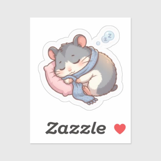 Slaapmuts Hamster Sticker ⭐ (Vel)