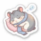 Slaapmuts Hamster Sticker ⭐ (Voorkant)