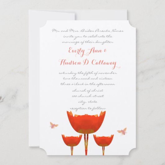 Slaapmutsje & Hommels Trouwuitnodiging Kaart (Voorkant)