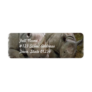 Slaapneushoorns Verzendlabels Etiket