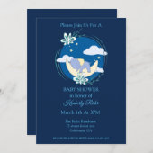 Slaapolifant Baby shower Uitnodiging (Voorkant / Achterkant)