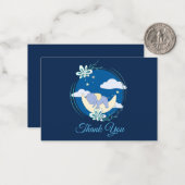 Slaapolifant bedankje notitiekaartje (Voorkant / Achterkant in situ)