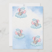 Slaapolifanten Baby shower Kaart (Achterkant)