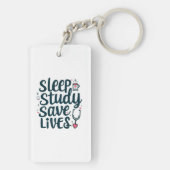 Slaaponderzoek redt levens medisch ontwerp sleutelhanger (achterkant)