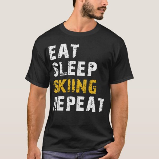 slaapopskiën eten t-shirt (Voorkant)