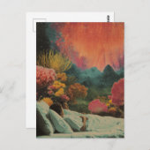 Slaappaar onder het Zee Surreal Mixed media Briefkaart (Voorkant / Achterkant)