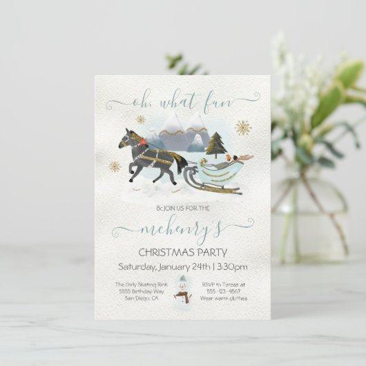 Slaappaard kerstfeest kaart (Staand voorkant)