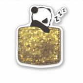 slaappanda in een zak sticker (Voorkant)