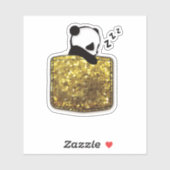 slaappanda in een zak sticker (Vel)
