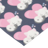 Slaappatroon van een schattige witte poes tafelkleed (Gekanteld)