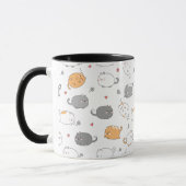 Slaappatroon van knuffelkat mok (Links)