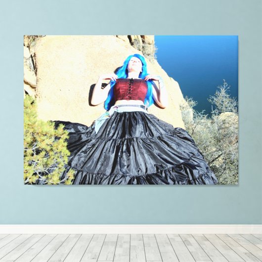 slaappedeslag doek omwikkeld canvas afdruk (Insitu (Houten vloer))