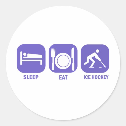 slaappijshockey ronde sticker (Voorkant)