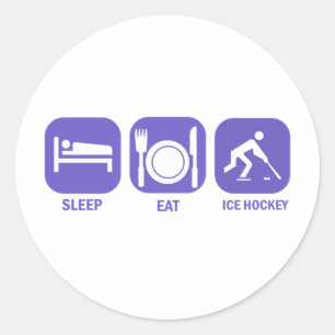 slaappijshockey ronde sticker