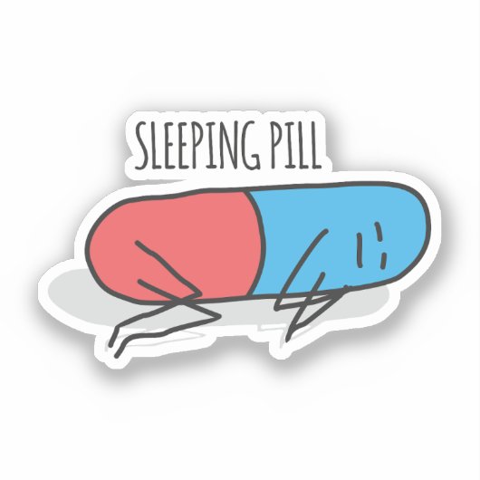 slaappil sticker (Voorkant)