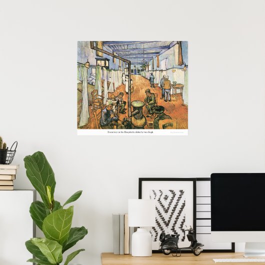 slaapplaats in het ziekenhuis in Arles door van Go Poster (Thuiskantoor)
