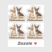 Slaapplaatsen met Chihuahuas Grappige Contour Cut Sticker (Vel)