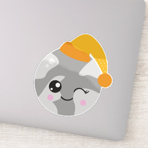 Slaapplanet, stutvlak, vlak met nachtkap sticker