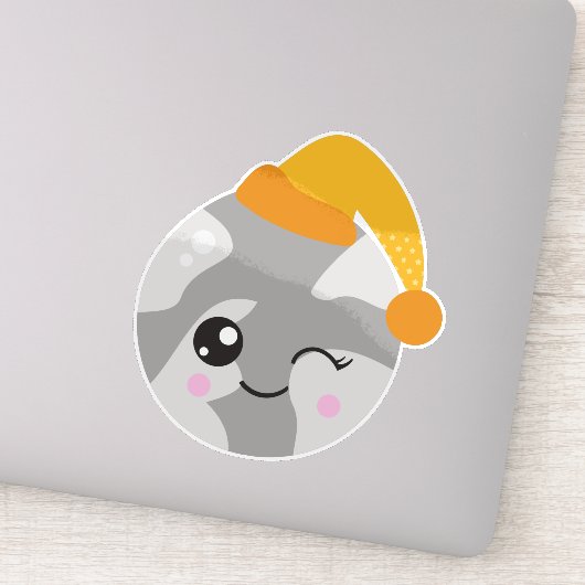 Slaapplanet, stutvlak, vlak met nachtkap sticker (Detail)