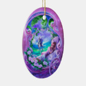 Slaapprinses wacht op Prins Charming Keramisch Ornament (Rechts)