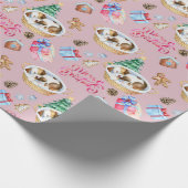 Slaappuppy kerst inpakpapier (Hoek)