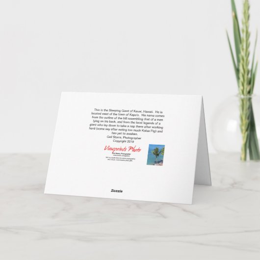 Slaapreus berg leeg kaart (Achterkant)