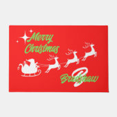 Slaaprood voor de kerstkerstkerstman deurmat (Voorkant)