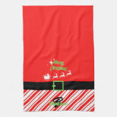 Slaaprood voor de kerstkerstkerstman theedoek (Verticaal)