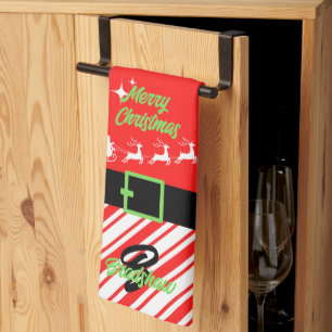 Slaaprood voor de kerstkerstkerstman theedoek