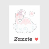 Slaaproze dinosaur sticker (Vel)