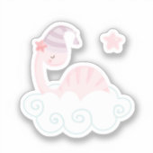 Slaaproze dinosaur sticker (Voorkant)