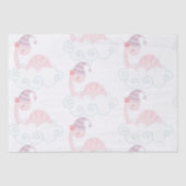 Slaaproze dinosaur tissuepapier (Voorkant)