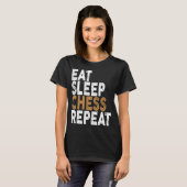 Slaapschaak herhalen t-shirt (Voorkant volledig)