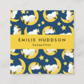 Slaapschaap, Babysitter, dagverzorging, kinderverz Vierkante Visitekaartje (Voorkant)