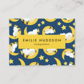 Slaapschaap, Babysitter, dagverzorging, kinderverz Visitekaartje (Voorkant)