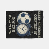 Slaapschema dankzij voetbal training fleece deken (Voorkant (Horizontaal))