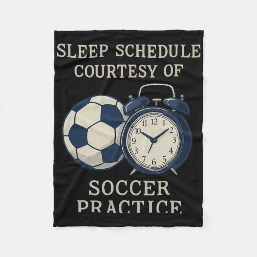 Slaapschema dankzij voetbal training fleece deken (Voorkant)
