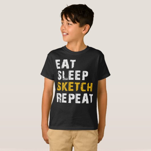 slaapschets herhalen t-shirt (Voorkant volledig)